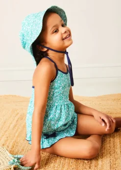 Hats | Swimwear | Pepa London Adelaide Floral Beach Hat in Green (S-M)
