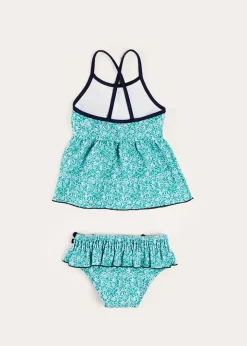 Swimwear | Swimwear | Pepa London Adelaide Floral Bow Detail Two Piece Swimsuit in Green (2-10yrs)