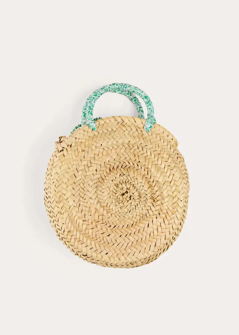 Swimwear | Swimwear | Pepa London Adelaide Floral Detail Raffia Bag in Green