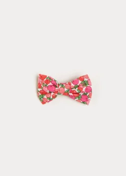 Hair Accessories | Hair Accessories | Pepa London Annie Floral Print Small Bow Clip in Pink