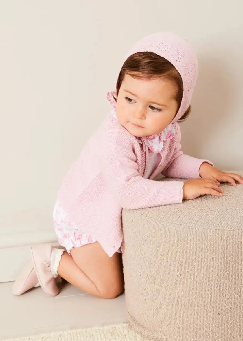 Bloomers & Shorts | Bloomers & Pants | Pepa London Audrey Toile Bow Detail Bloomers in Pink (1mth-2yrs)