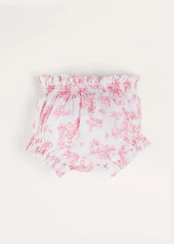 Bloomers & Shorts | Bloomers & Pants | Pepa London Audrey Toile Bow Detail Bloomers in Pink (1mth-2yrs)
