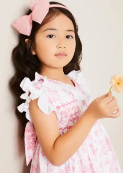 Dresses | Dresses | Pepa London Audrey Toile Hand Smocked Double Breasted Sleeveless Dress in Pink (12mths-10yrs)