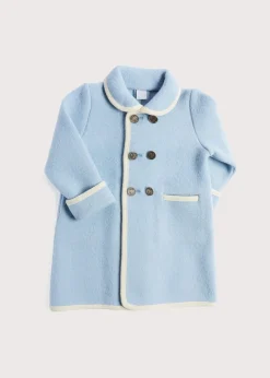 Coats & Jackets | Coats & Jackets | Pepa London Austrian Double Breasted Wool Baby Coat in Baby Blue (6mths-4yrs)