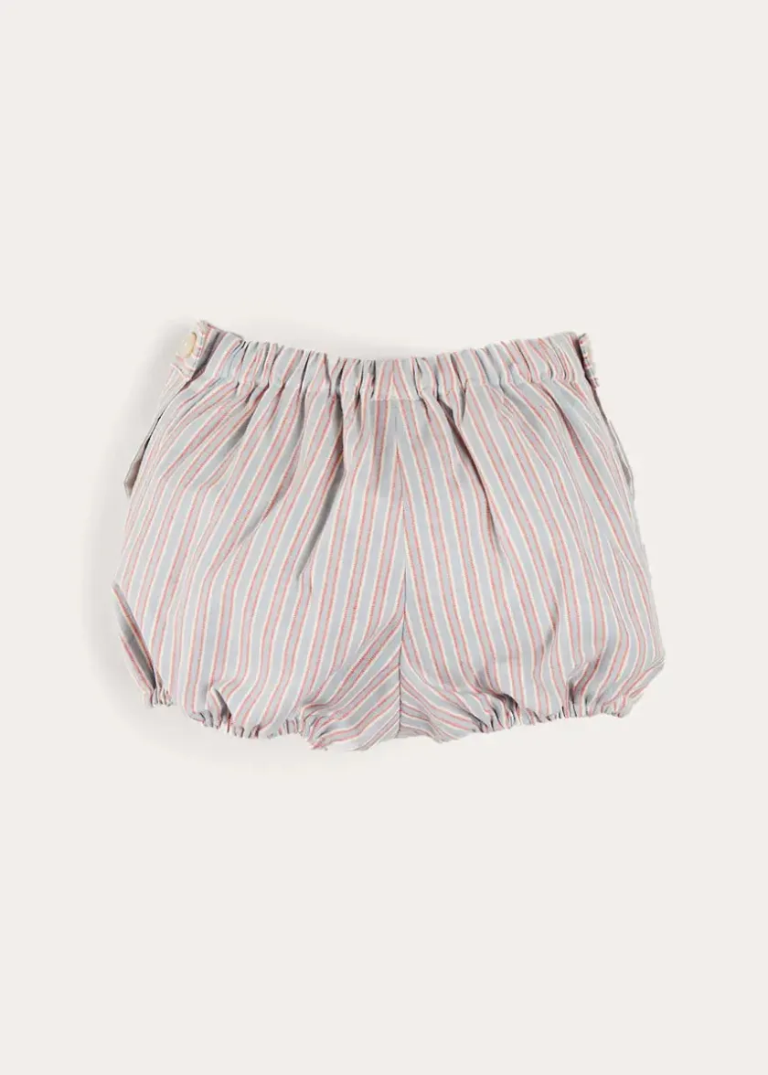 Bloomers, Shorts & Trousers | Bloomers & Pants | Pepa London Beaufort Striped Button Detail Bloomers in Red (3mths-3yrs)