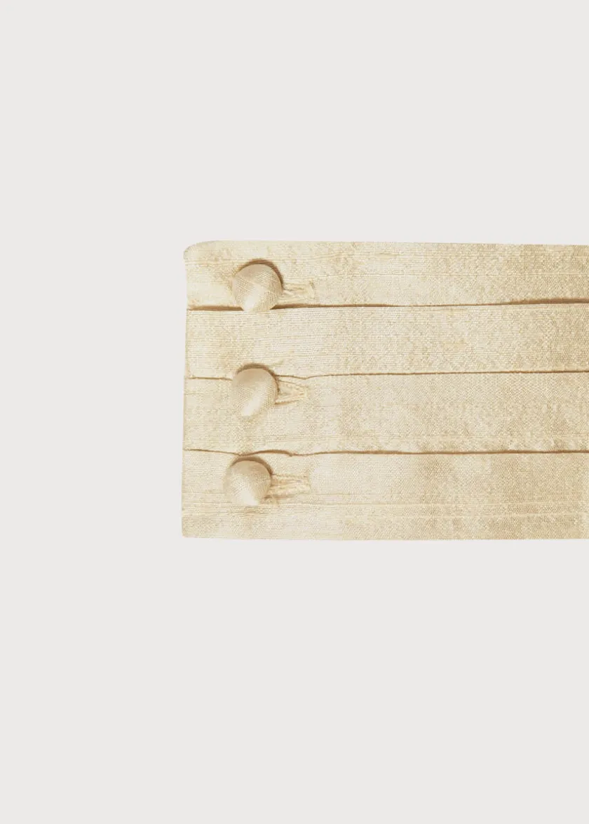 Belts & Braces | Pepa London Beige Silk Pageboy Cummerbund