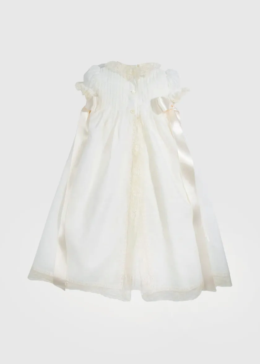 Dresses | Baby Gowns | Pepa London Bespoke Christening Gown with Side Satin Sash and Bonnet