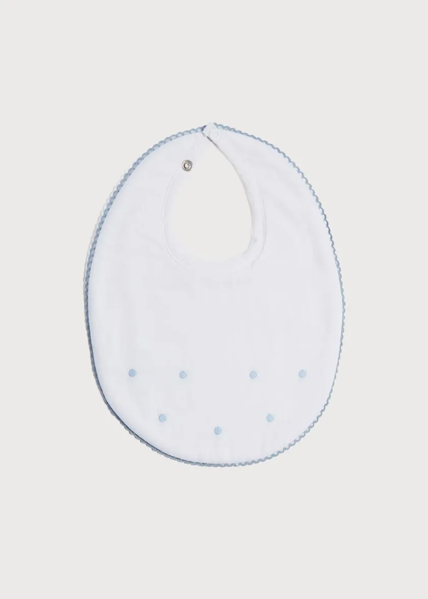 Bibs | Bibs | Pepa London Blue Dotted Cotton Bib