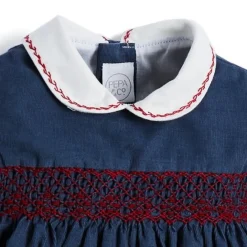 Dungarees & Rompers | Pepa London Blue Hand Smocked Corduroy Romper