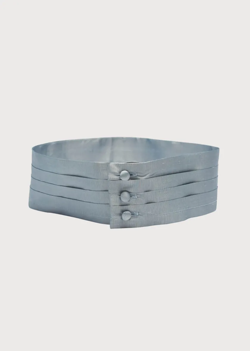 Belts & Braces | Pepa London Blue Silk Pageboy Cummerbund