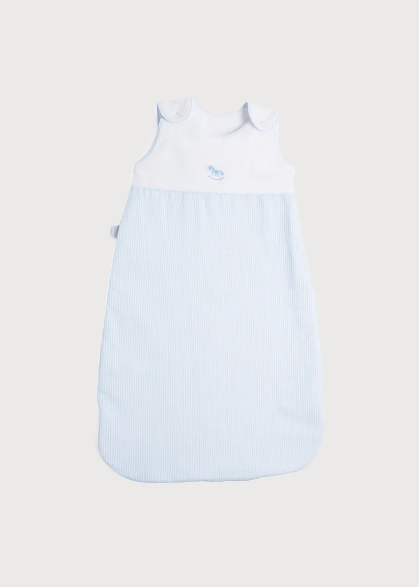Towels, Blankets & Sleeping Bags | Towels, Blankets & Sleepwear | Pepa London Blue Sleeping Bag with Rocking Horse Detail