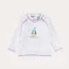 Swimwear | Swimwear | Pepa London Boat Motif Long Sleeve Rashguard in Blue (2-6yrs)