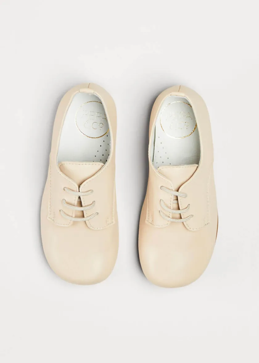 Shoes | Lace Ups | Pepa London Boy's beige leather celebration shoes (20-36EU)