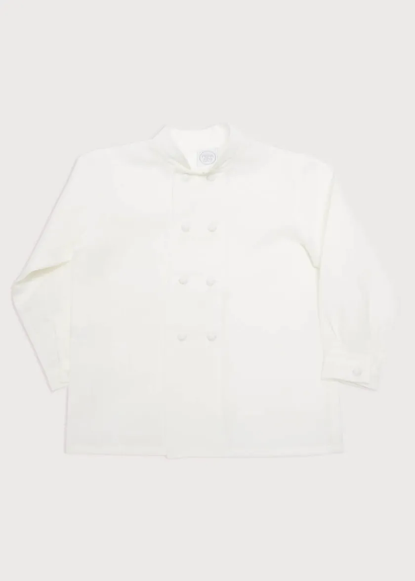Tops & Shirts | Tops & Shirts | Pepa London Boy's white double-breasted Mandarin collar shirt (12mths-10yrs)