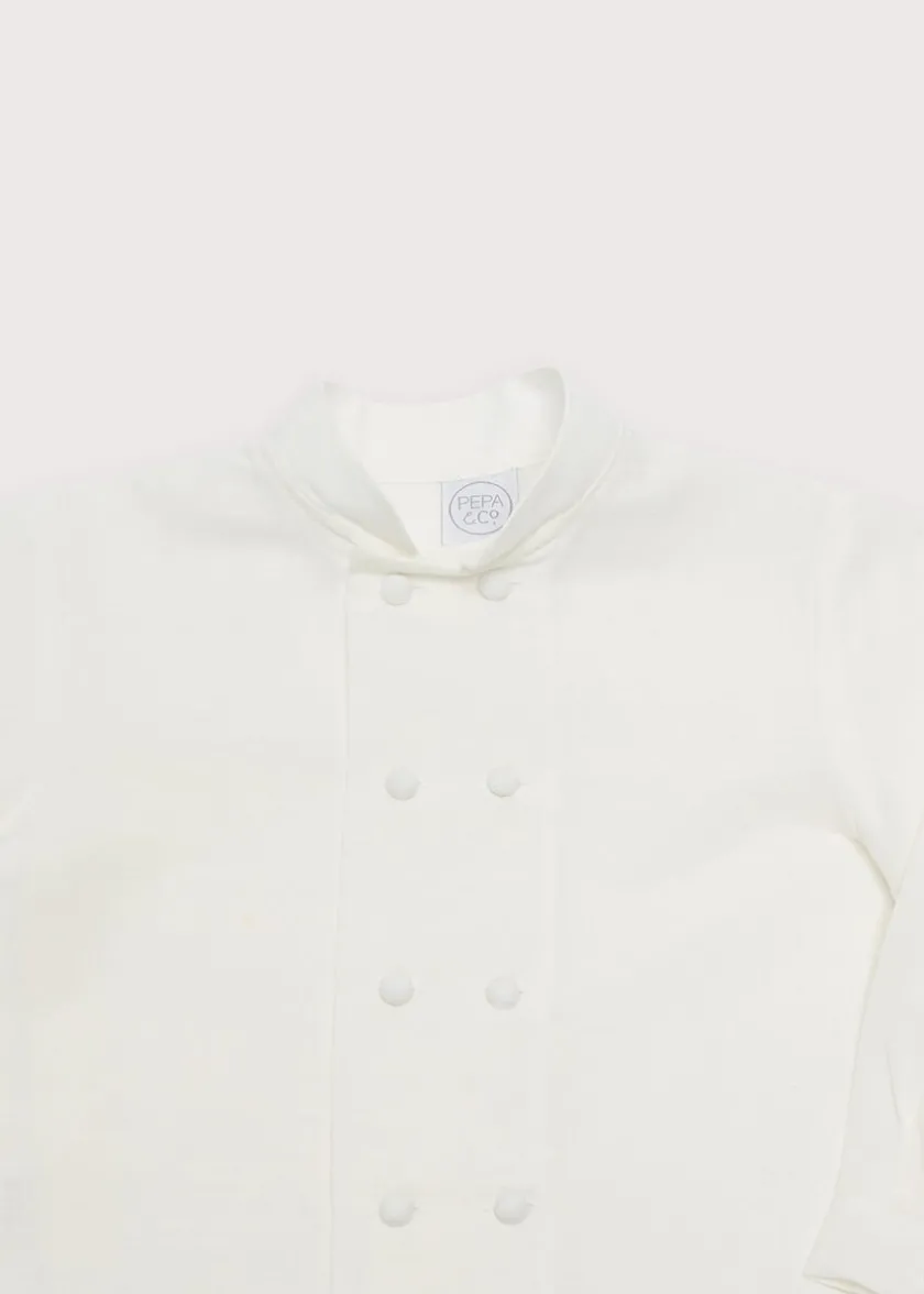 Tops & Shirts | Tops & Shirts | Pepa London Boy's white double-breasted Mandarin collar shirt (12mths-10yrs)