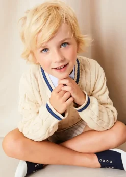 Shorts & Trousers | Pepa London Brompton Striped Shorts in Beige (4-10yrs)