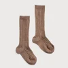 Socks | Socks & Tights | Pepa London Brown Ribbed Knee-High Socks (3mths-10yrs)
