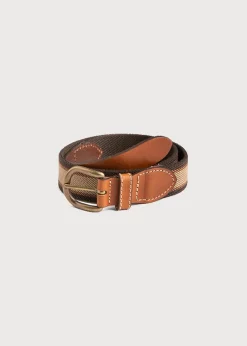 Belts & Braces | Pepa London Brown Striped Belt