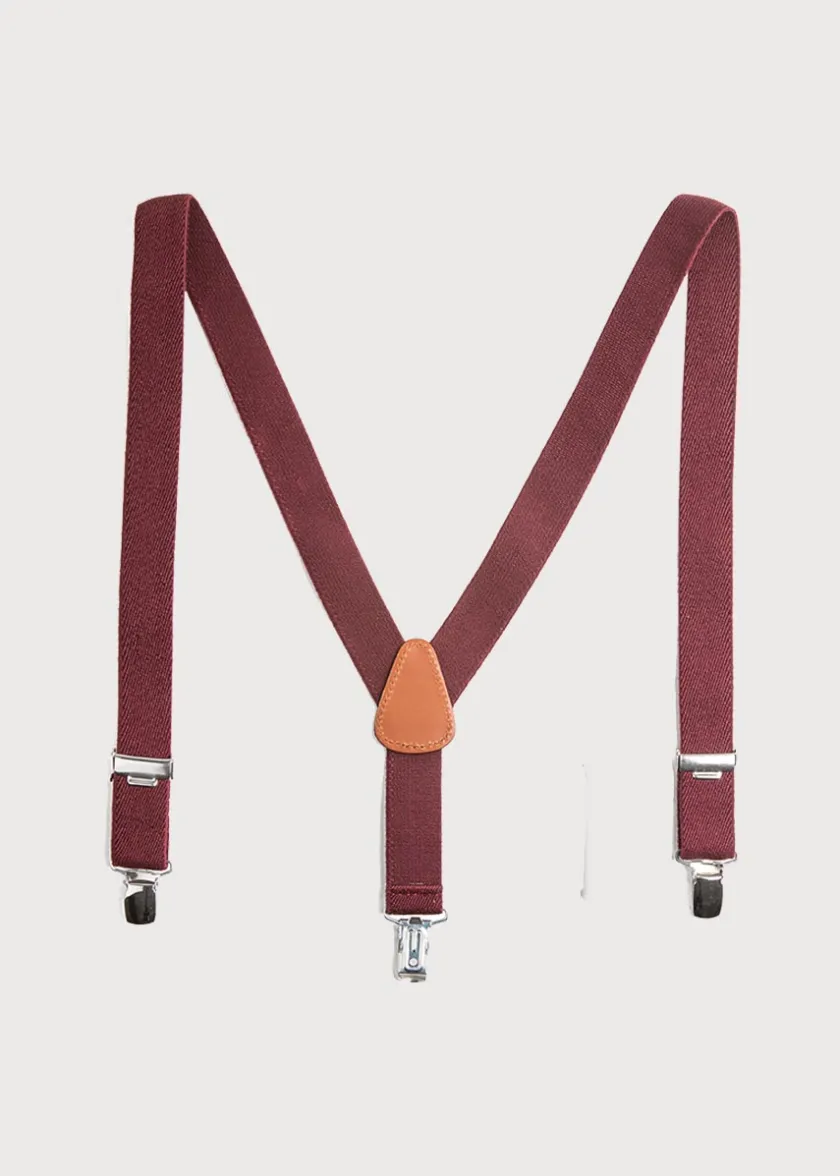 Belts & Braces | Pepa London Burgundy Braces