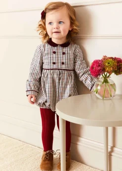 Socks & Tights | Socks & Tights | Pepa London Burgundy Ribbed Tights (0mths-10yrs)