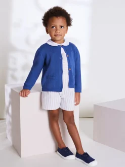 Tops & Shirts | Tops & Bodysuits | Pepa London Button Detail Cotton Top in White (2-6yrs)