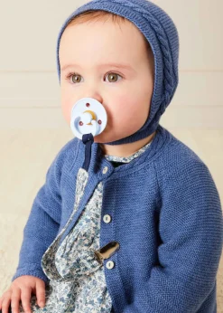 Knitwear & Cardigans | Knitwear & Cardigans | Pepa London Cable Detail Cardigan In French Blue (6mths-3yrs)