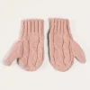 Hair Accessories | Bonnets, Booties & Mittens | Pepa London Cable Detial Knitted Mittens in Pink (S-L)