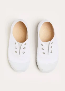 Plimsolls | Plimsolls | Pepa London Canvas Plimsolls in White (20-34EU)