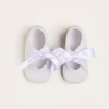 Mary Jane Shoes | Mary Janes | Pepa London Celebration Ribbon Detail Mary Jane Pram Shoes in White (17-20EU)