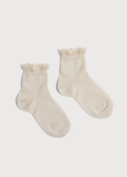 Socks & Tights | Socks & Tights | Pepa London Celebration Short Socks with ruffle - Sand (0mths-10yrs)