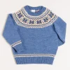 Knitwear & Cardigans | Knitwear & Cardigans | Pepa London Classic Fair Isle Jumper in Blue (18mths-10yrs)