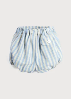 Bloomers, Shorts & Trousers | Bloomers & Shorts | Pepa London Classic Striped Bloomer in Sky Blue (3mths-3yrs)