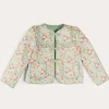 Up To 12 Years | Coats & Jackets | Pepa London Clementine Floral Quilted Reversible Jacket in Coral (4-12yrs)