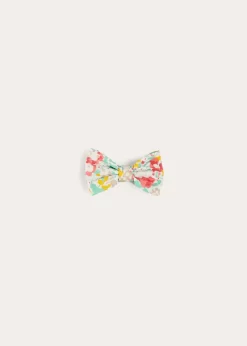 Hair Accessories | Hair Accessories | Pepa London Clementine Floral Small Bow Hair Clip in Coral