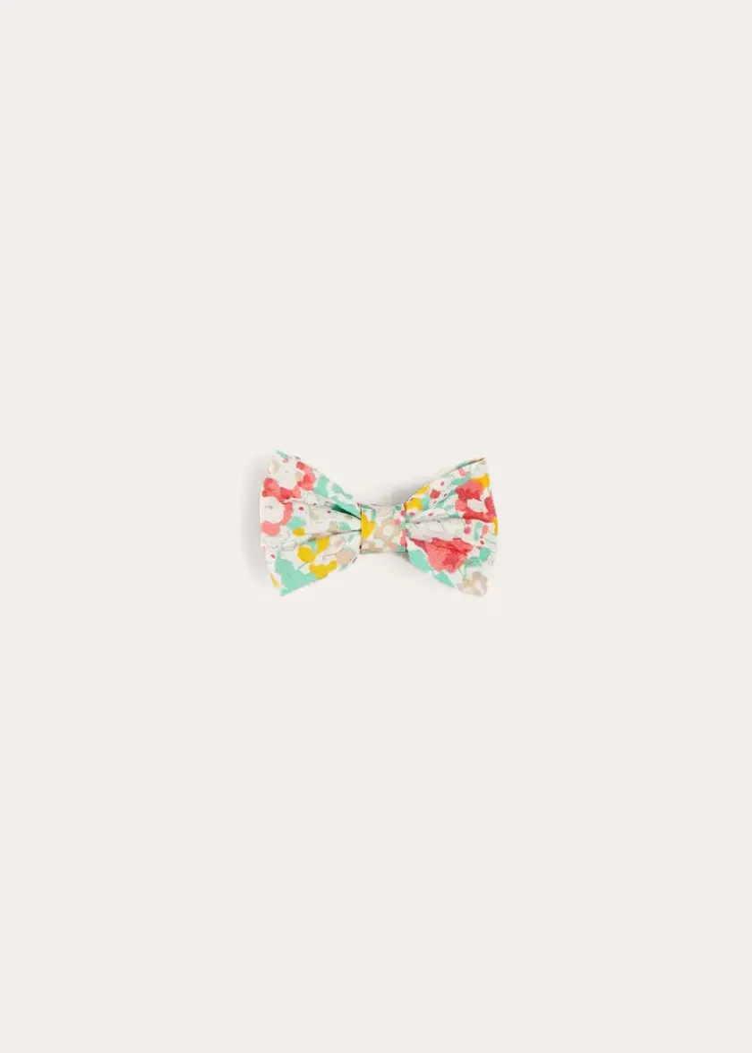 Hair Accessories | Hair Accessories | Pepa London Clementine Floral Small Bow Hair Clip in Coral