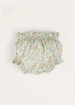 Bloomers & Shorts | Bloomers & Pants | Pepa London Cordelia Floral Bloomer with Bow in Pink Made with Liberty Fabric (1m-2yrs)