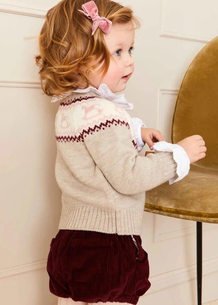 Bloomers, Shorts & Trousers | Bloomers & Shorts | Pepa London Corduroy Button Bloomers in Burgundy (3mths-3yrs)