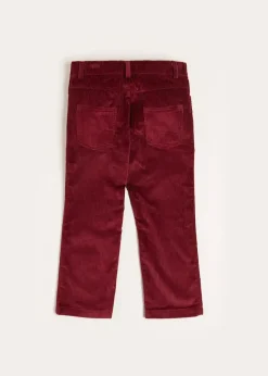 Shorts & Trousers | Pepa London Corduroy Five Pocket Trousers in Burgundy (4-10yrs)
