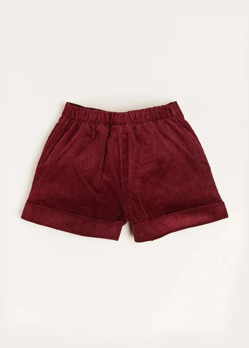 Shorts & Trousers | Bloomers, Shorts & Trousers | Pepa London Corduroy Shorts in Burgundy (18mths-4yrs)