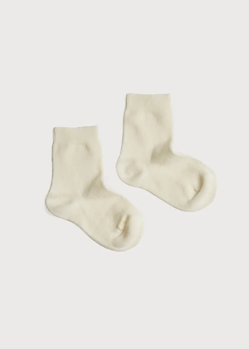 Socks | Socks & Tights | Pepa London Cotton Short Socks Cream (0mths-10yrs)