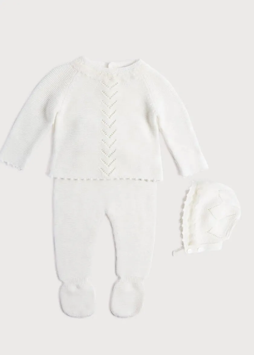 Knitwear & Cardigans | Baby Grows | Pepa London Delicate Ivory Lace Cotton Set (1-12mths)