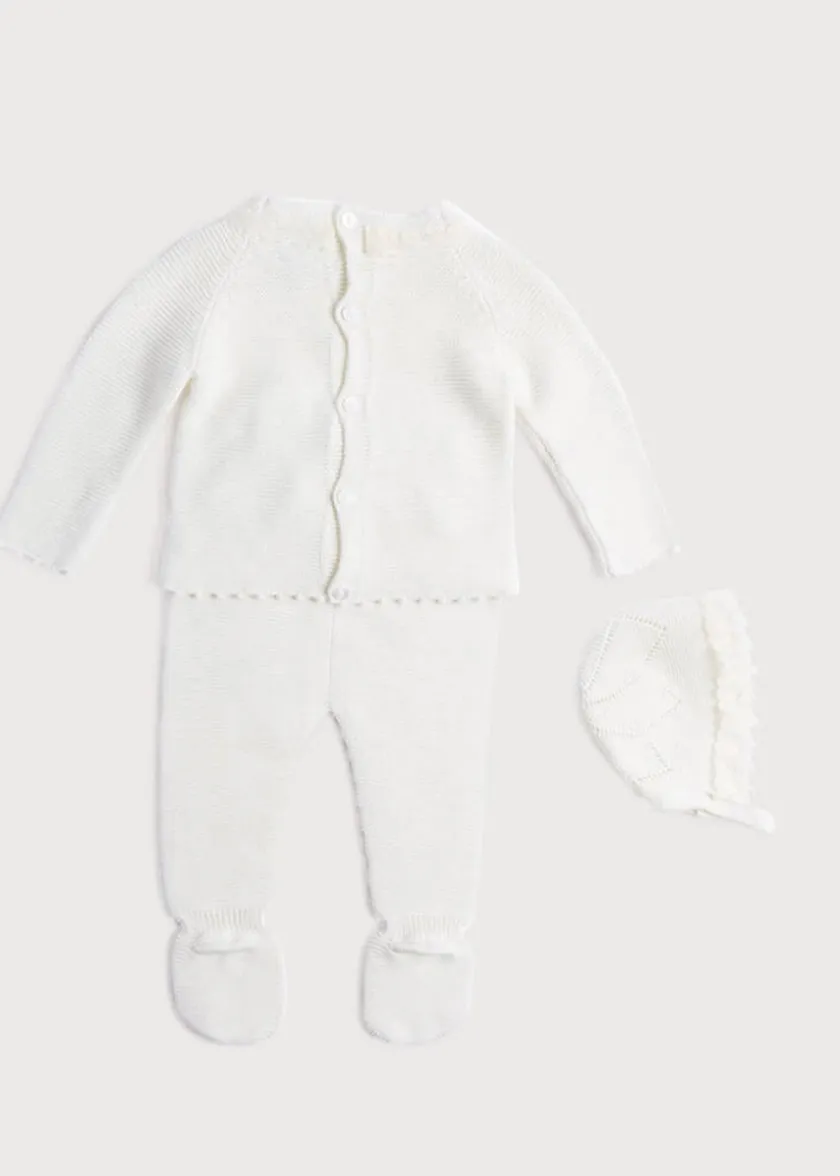 Knitwear & Cardigans | Baby Grows | Pepa London Delicate Ivory Lace Cotton Set (1-12mths)
