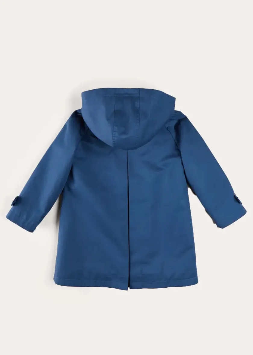 Coats & Jackets | Coats & Jackets | Pepa London Double Breasted Coat With Detachable Hood in Blue (18mths-10yrs)