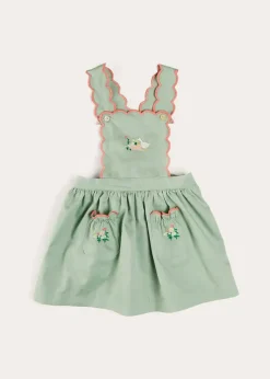 Skirts & Shorts | Pepa London Duck Embroidered Scallop Detail Skirt With Braces in Green (18mths-6yrs)