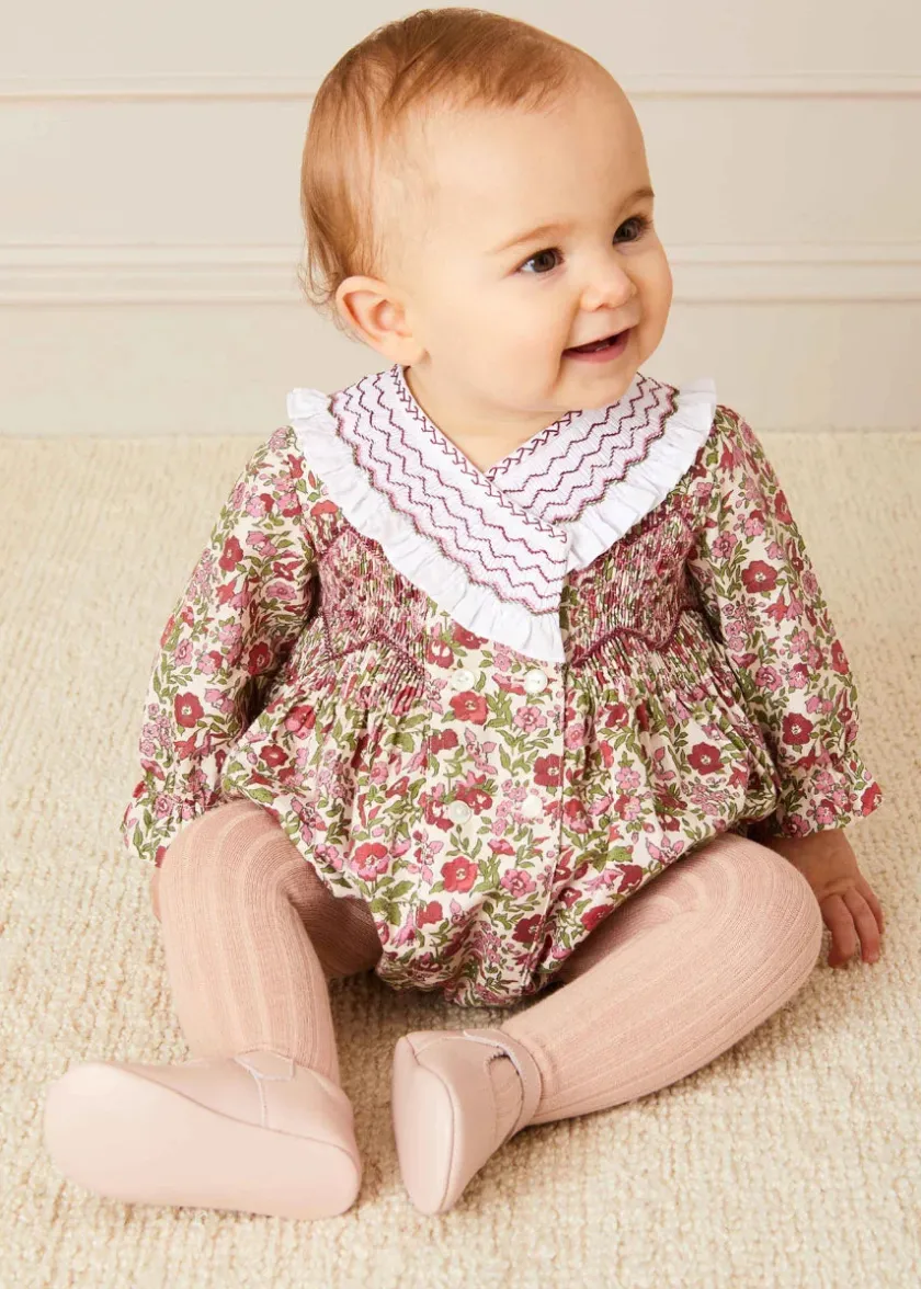 Socks & Tights | Socks & Tights | Pepa London Dusky Pink Ribbed Tights (0mths-10yrs)