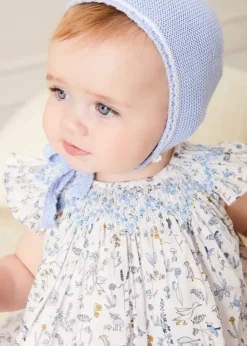 Dresses | Dresses | Pepa London Ellis Sleeveless Dress with Bloomer and Bows in Blue Made with Liberty Fabric (1-12m)