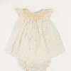 Dresses | Dresses | Pepa London Esme Floral Hand Smocked Sleeveless Dress With Bloomers in White (1-12mths)