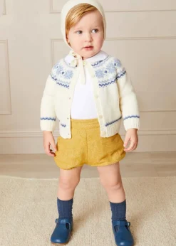 Knitwear & Cardigans | Knitwear & Cardigans | Pepa London Fair Isle Cardigan in Cream (6mths-3yrs)