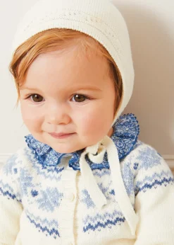 Knitwear & Cardigans | Knitwear & Cardigans | Pepa London Fair Isle Cardigan in Cream (6mths-3yrs)