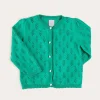 Knitwear & Cardigans | Knitwear & Cardigans | Pepa London Floral Openwork Cotton Cardigan in Green (2-10yrs)